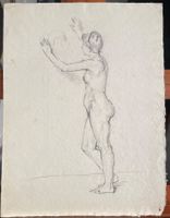 F. J. Vernay dessin femme nue de profil