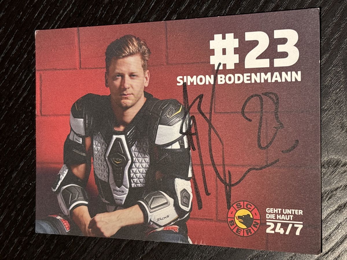 Autogramme: Autogrammkarte Simon Bodenmann SC Bern 2016/2017 – Gebraucht aus Uetendorf von hoisle
