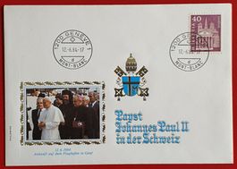 GENEVE COINTRIN PAPE JEAN PAUL II EN SUISSE PAPSTBESUCH 1984