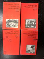 4 rote Reclam Bücher (3 spanisch, 1 französisch)