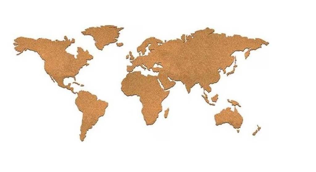 Landkarten & Atlanten: Weltkarte Kork corkboard map – Gebraucht aus Solothurn von bonivii 1