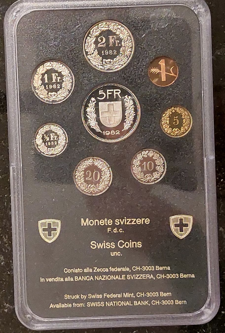 Tutti le monete: Münzsatz Schweiz 1982 stgl. – Nuovo (secondo la descrizione) da Arch venduto da coinsandmore