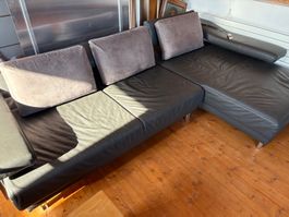 Ecksofa Leder Schwarz Marke Musterring