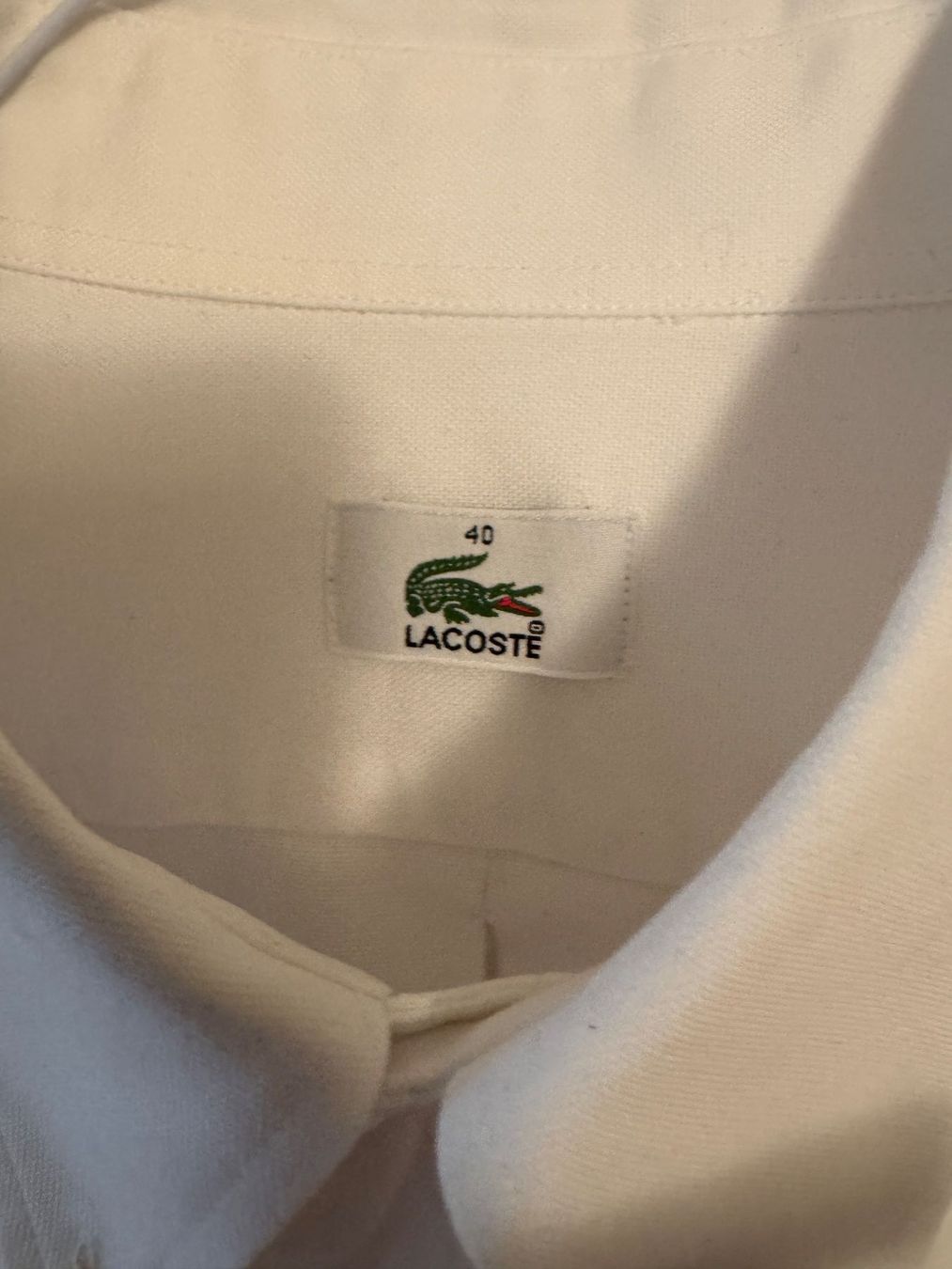 Lacoste Camicie: Lacoste Regular Fit Hemd weiss – Usato da Zumikon venduto da Camcam5678 2