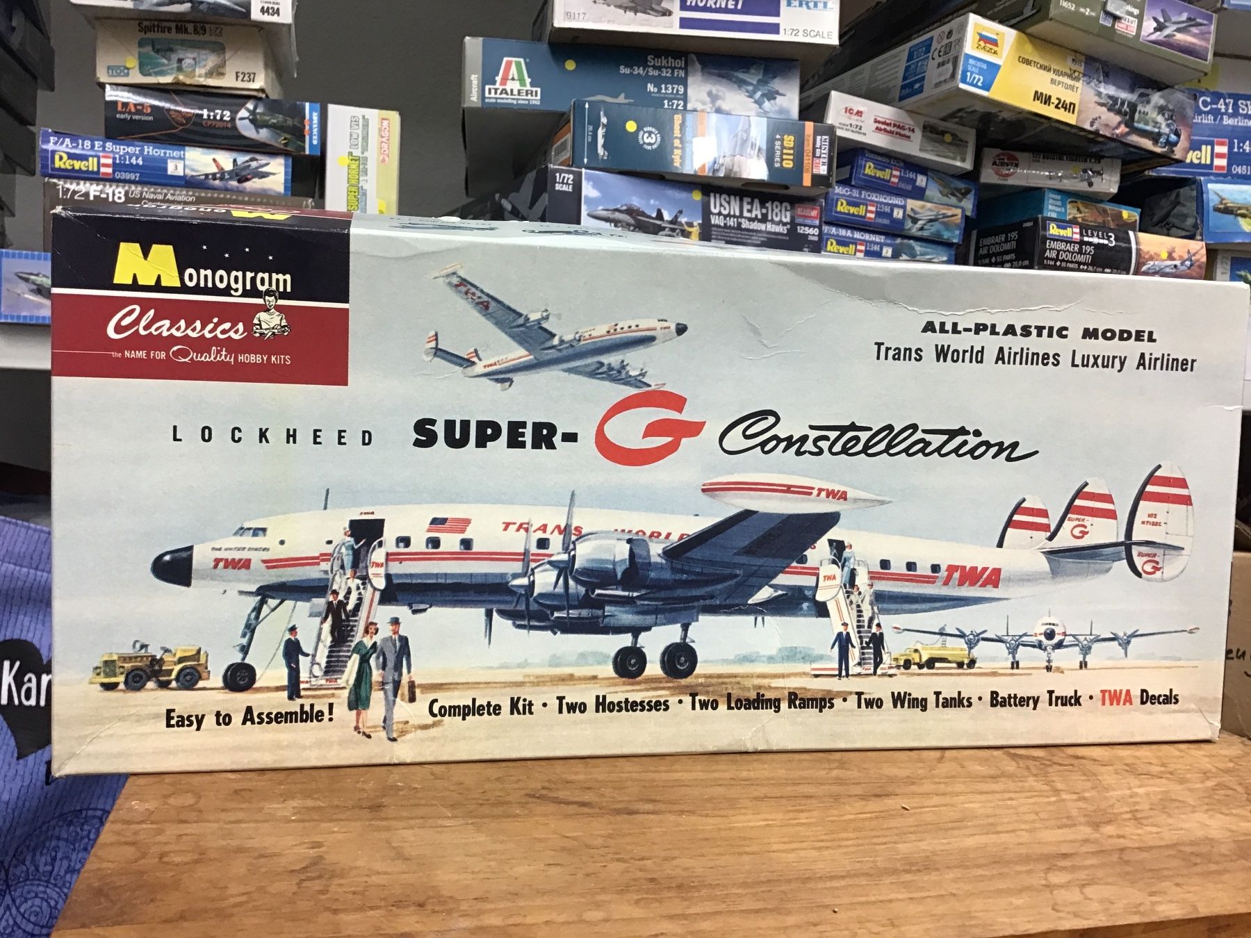 Lockheed Kit di modellismo & Modellini statici: Monogram Lockheed Super-G Constellation, 1:144 – Nuovo (secondo la descrizione) da Männedorf venduto da Modellbau-wyss