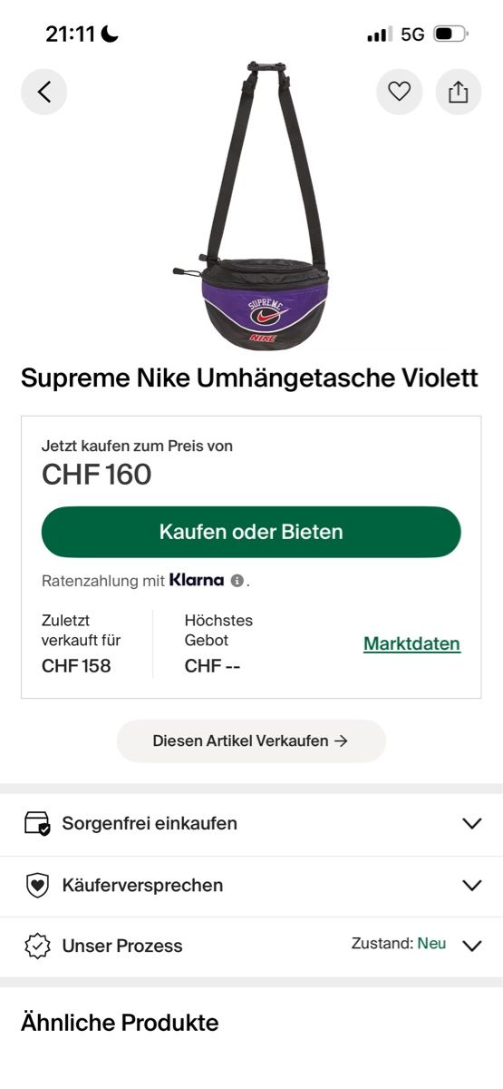 Supreme Borse: Nike x Supreme Umhängetasche Violett – Nuovo (secondo la descrizione) da Chur venduto da noe_mh8b 7