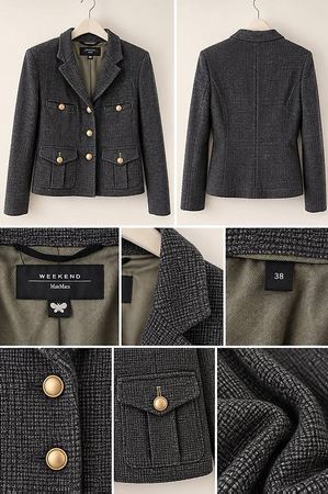 Weekend Max Mara Blazer / Kurzjacke grau Gr. 38