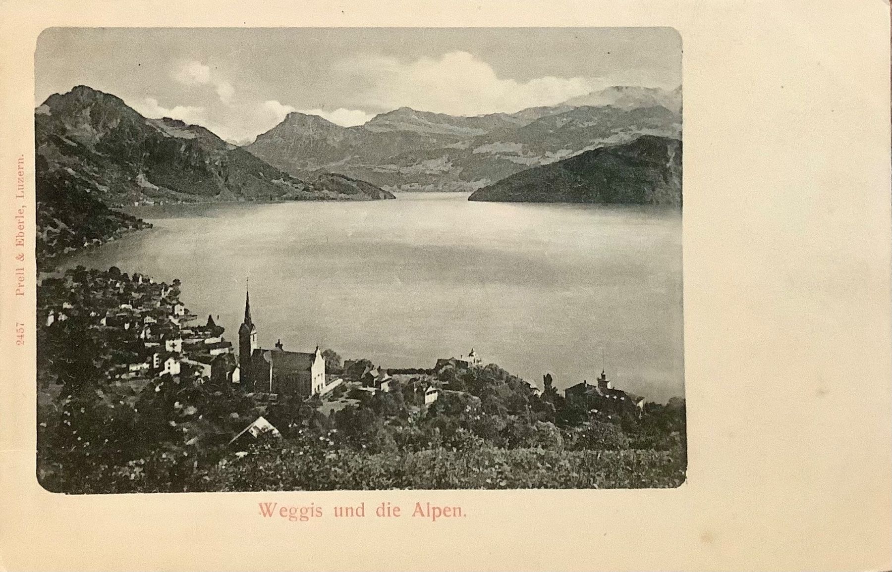 Cartoline postali: WEGGIS & die Alpen - Vierwaldstättersee – Usato da Root venduto da ENGLAND-TREASURES 1