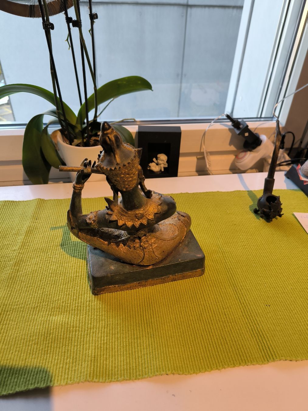 Sculture & Statue: Bronzefigur, Thai Figur, Flötenspieler Statue – Usato da Zürich venduto da protea59 2
