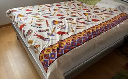 Stoff mit Indianermotiven 160x160