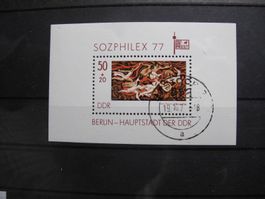 DDR 1977  Sozphilex Blk 48 gest