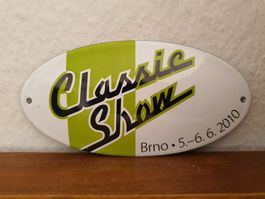 Emailschild Classic Show Brno Oldtimer Emaille Schild Retro