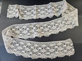 Bordüre Klöppelspitze (Maschine) 140x10 cm Beige Vintage
