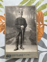 2)Foto,6cm/10,5cm.Offizier in Sonntagsuniform!Vor 1900!