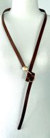 Eleganter Leder Taillengürtel mit Goldschnalle hellbraun NEU