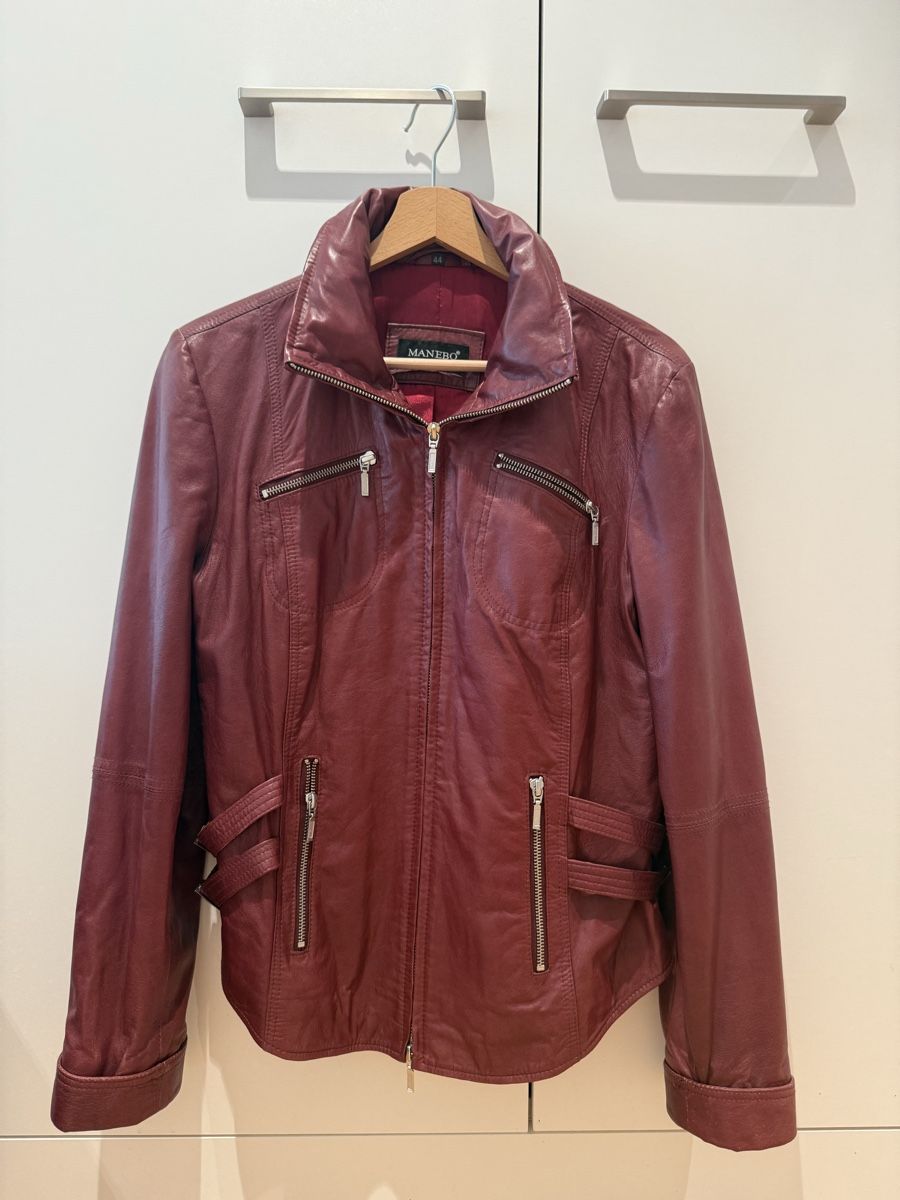 Manebo Jacken: Manebo Lederjacke, bordeaux, Echtleder – Gebraucht aus Niederweningen von ScaredyCat