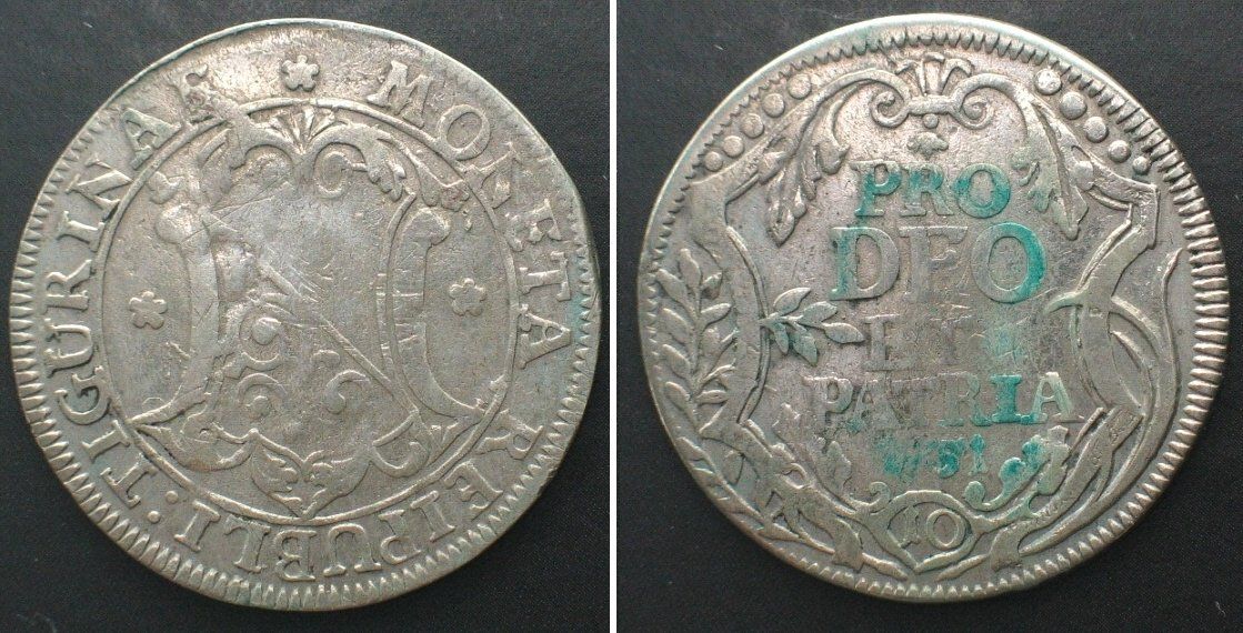 Alle Münzen: ZÜRICH 10 Schilling 1751 Silber ss+ – Gebraucht aus Riehen von sesambestcoins2004