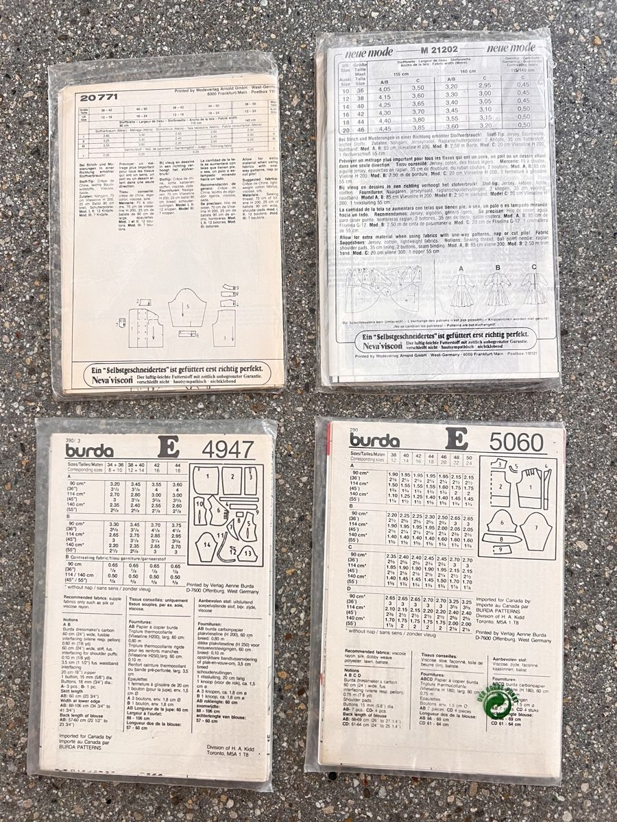 Schnittmuster: 11 vintage sewing patterns  – Neu und originalverpackt aus Lausanne von NYC67 4
