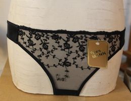 Wies Mann Damen Slip Gr. XL Schwarz Spitze Stickerei Neu