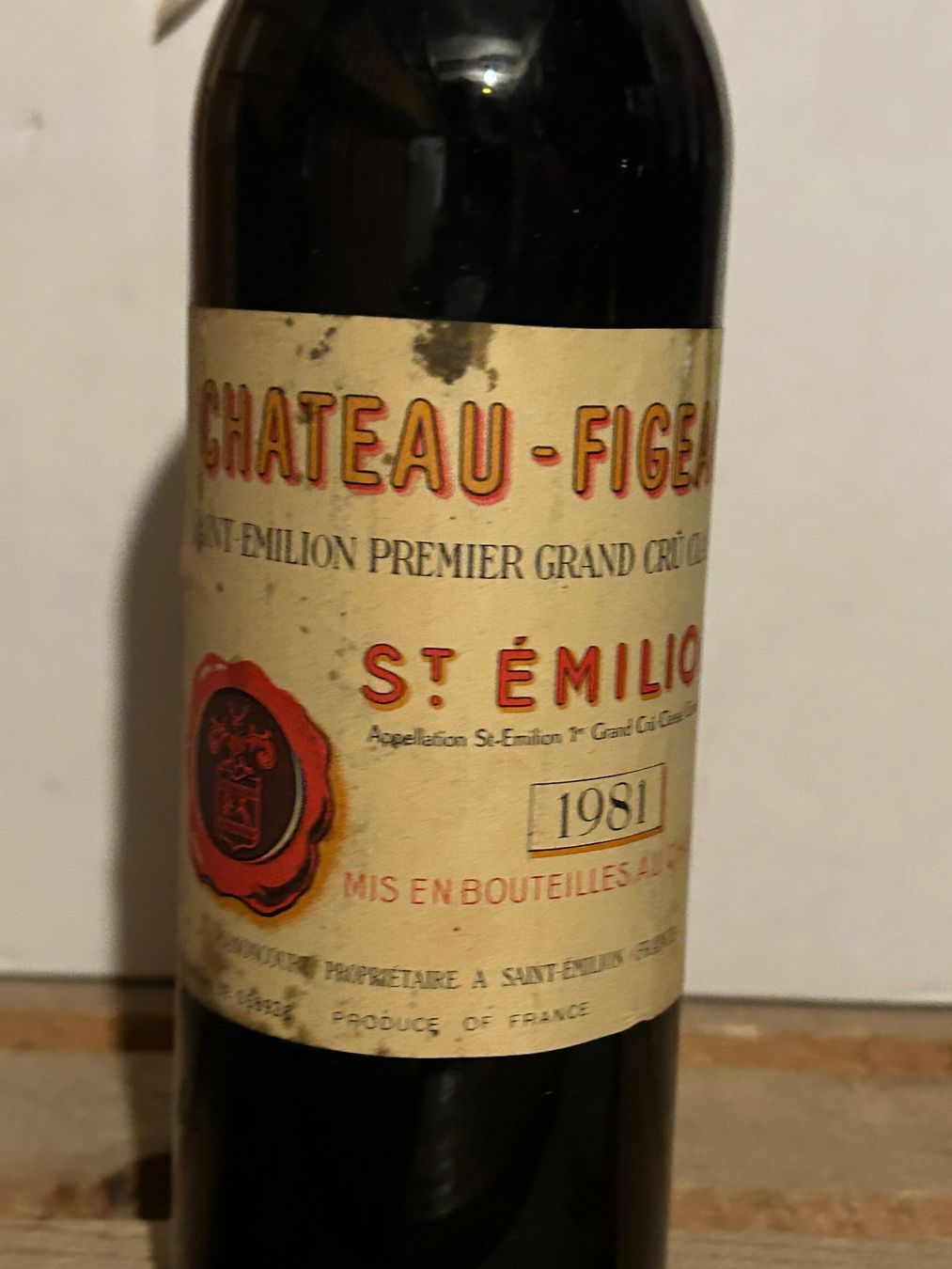Wein: Château Figeac 1981 Saint-Emilion Grand Cru – Neu (gemäss Beschreibung) aus Roche VD von avediscipule 1
