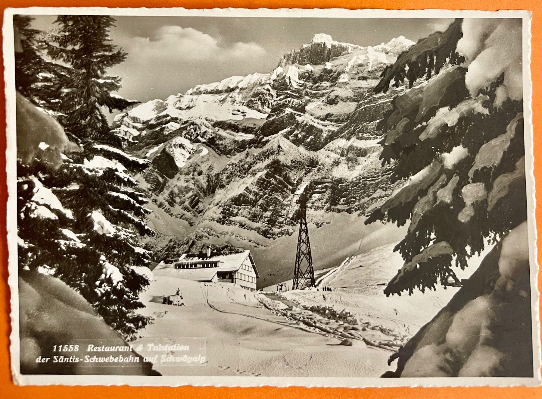 Cartoline postali: SCHWÄGALP - SCHWEBEBAHN - RESTAURANT & TALSTATION 1941 – Usato da Lutry venduto da Ediego