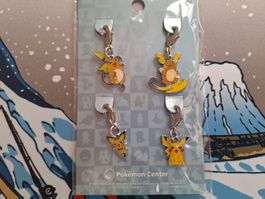 Pokemon Center Metal Charms, Pichu, Pikachu, Raichu