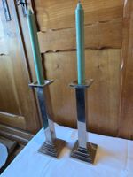 2 Metall Kerzen Ständer Vintage 30 cm