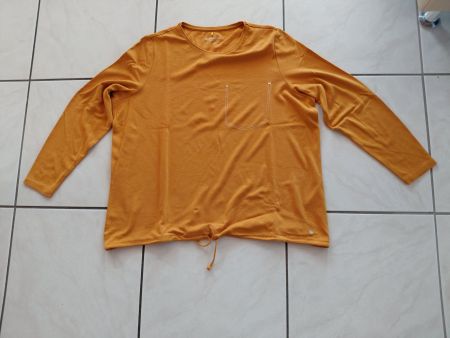 Langarmshirt Gerry Weber gelb mit Brusttasche Grösse 48
