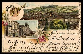Litho St. Gallen, Ortsansicht aus der Vo
