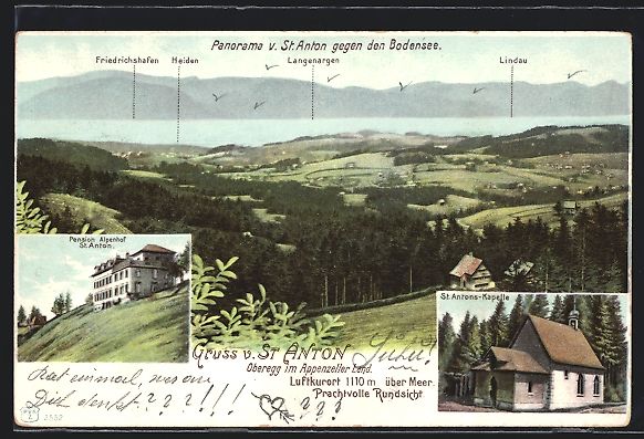 Ansichtskarten: St. Anton, Pension St. Anton, Kapelle, T – Gebraucht aus Berlin von bartko-reher