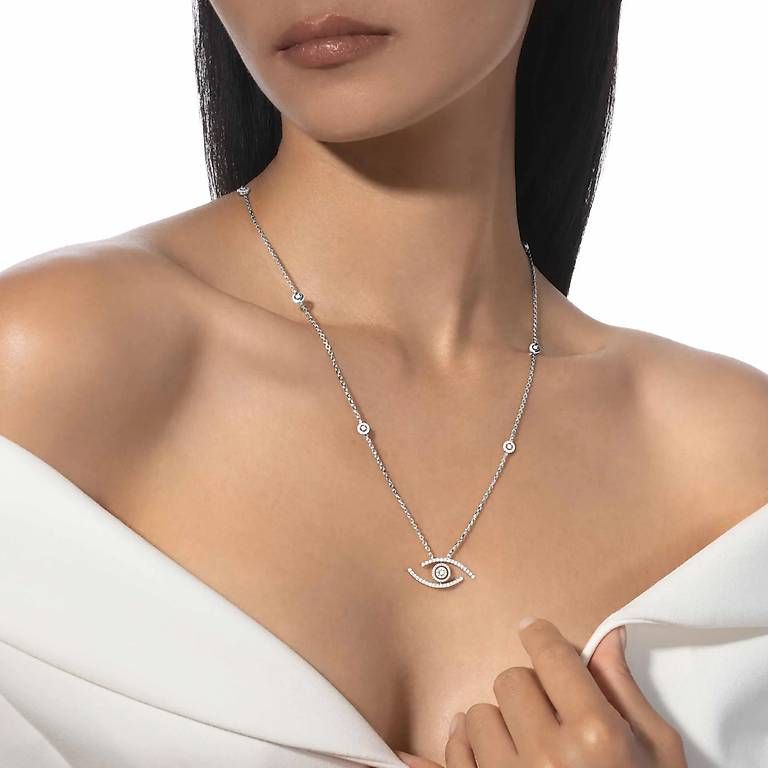 Catenine: Kette Messika lucky eye white gold – Usato da Frick venduto da dohoali