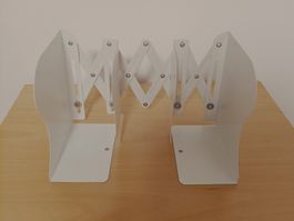 4 Buchstützen, Metall, ausziehbar