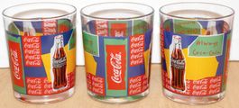 3 Coca-Cola Whisky Gläser