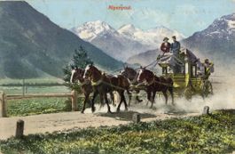 Pontresina   GR  -   Alpenpost-Kutsche    um  1 9 0 9