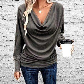 Pullover & Sweatshirts: ✨ Elegantes Strickshirt mit Wasserfallkragen 💕💫 – Neu und originalverpackt aus Saland von Chi4 1