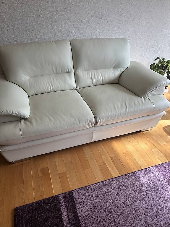 Divani: Sofa weisses Leder – Usato da Zürich venduto da Santolimona