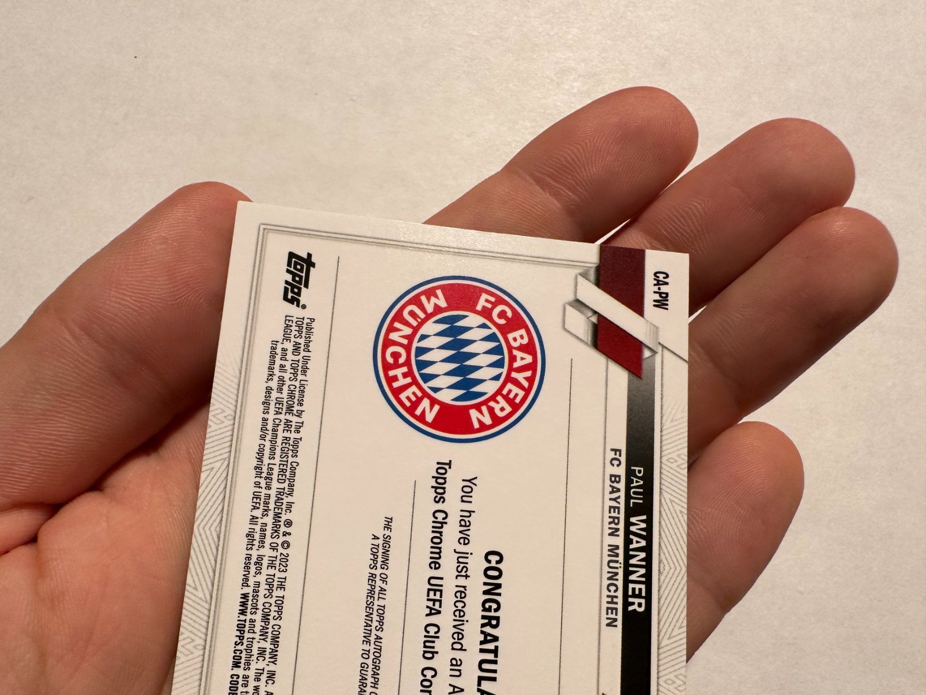 Topps Carte collezionabili: 2023 Topps Chrome Paul Wanner Auto – Usato da Hagendorn venduto da Pokecollectorch 5