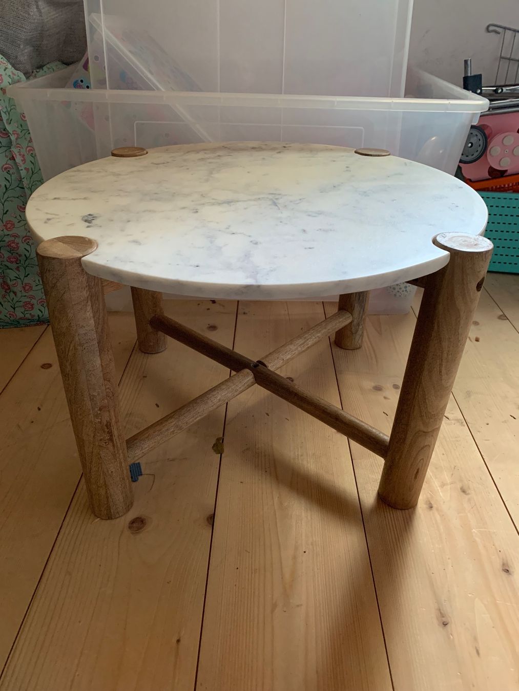 Tables: Salontisch Holz Marmor – D'occasion à Signau par stalder-langenegger