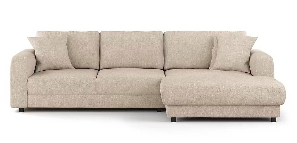 Divani: Ecksofa mit Longshair Stoff Buoclè Beige – Usato da Ebikon venduto da Goforit69 1