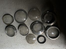 Diverse Lampengläser mit Blenden Saurer