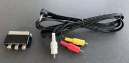 AV-Kabel mit SCART-Adapter, für Audio- und Video Übertragung