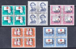 1963 Pro Patria  Viererblock Satz ERSTTAG  gestempelt