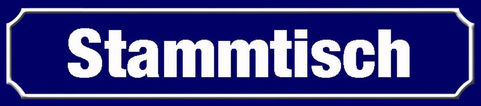 Schilder: Blechschild-STAMMTISCH-BLAU - 46 X 10 CM – Neu und originalverpackt aus Rupperswil von big-one-sale