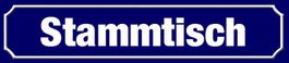 Blechschild-STAMMTISCH-BLAU - 46 X 10 CM