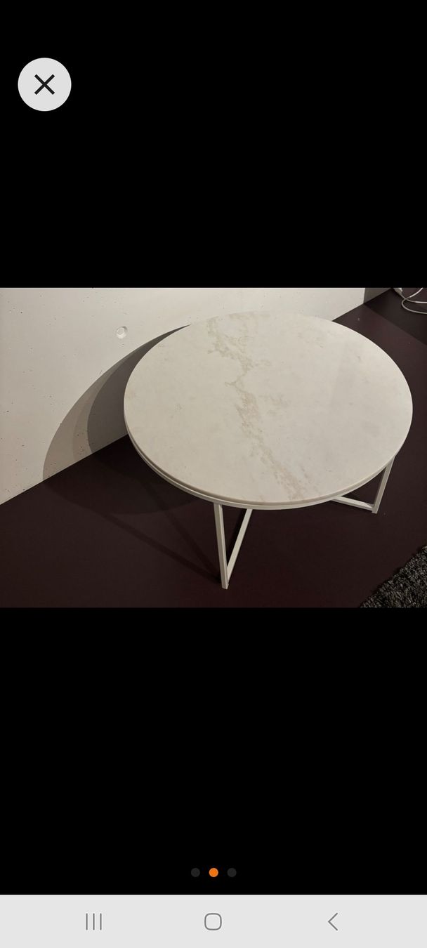 Tavoli: schöner runder Marmor- Couchtisch, Durchmesser 80cm – Usato da Langrickenbach venduto da Eve088