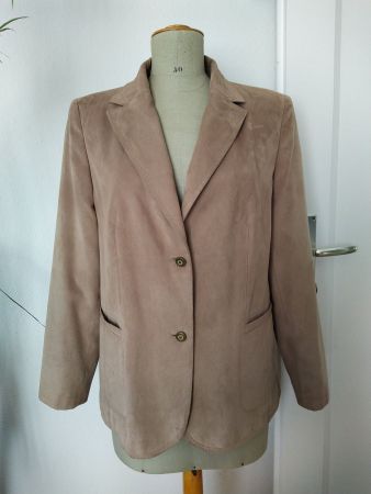 Blazer aus Wildlederimitat