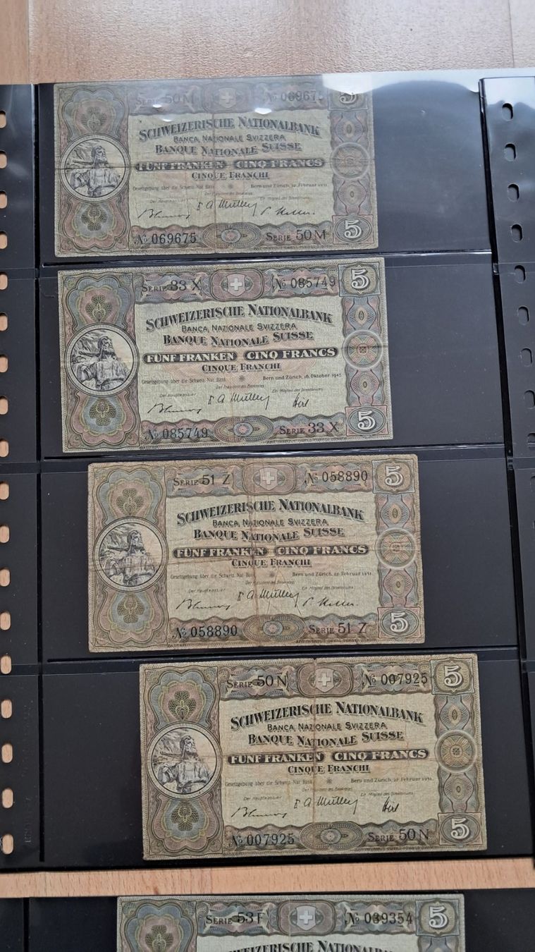 Banknoten: Banknoten Sammlung Schweiz – Gebraucht aus Lufingen von E-Auktion 8
