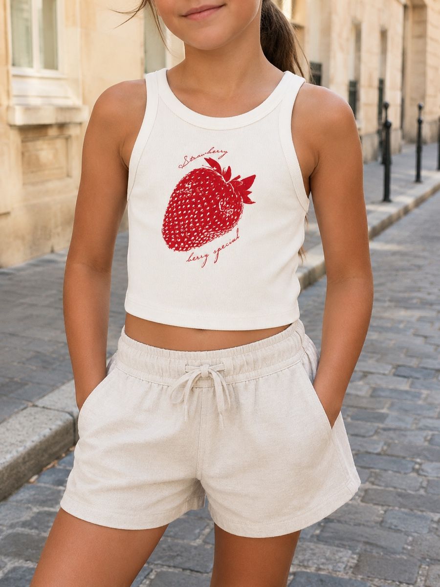 H&M Blusen, T-Shirts & Tops: DÉBARDEUR BLANC À MOTIF FRAISE – Neu (gemäss Beschreibung) aus Lausanne von mar_6snp