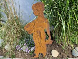 Gartenstecker Jungfrau H120cm Edelrost