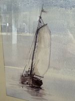 Aquarell Segelschiff - W. Baetens 1996